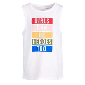 Girls Can Be Heroes Too Tank Top NWT